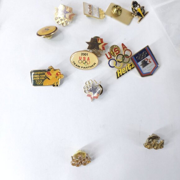 Vintage Olympic Games Pin Lot USA LA 1984 Atlanta 1996 Mascots Sponsors Rare Set - Picture 6 of 12